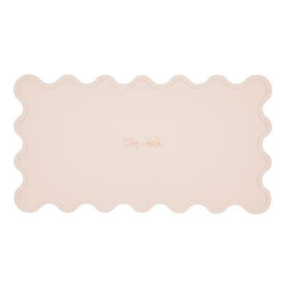 Wavy Edge Pet Feeding Mat, Rose