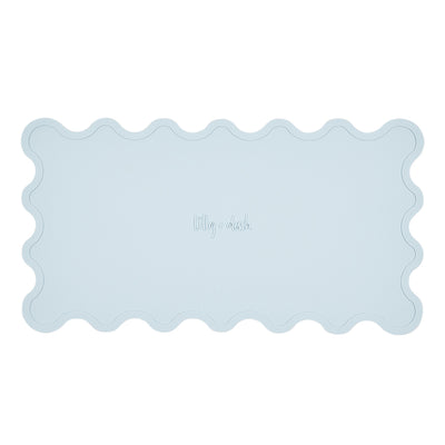 Wavy Edge Pet Feeding Mat, Sky