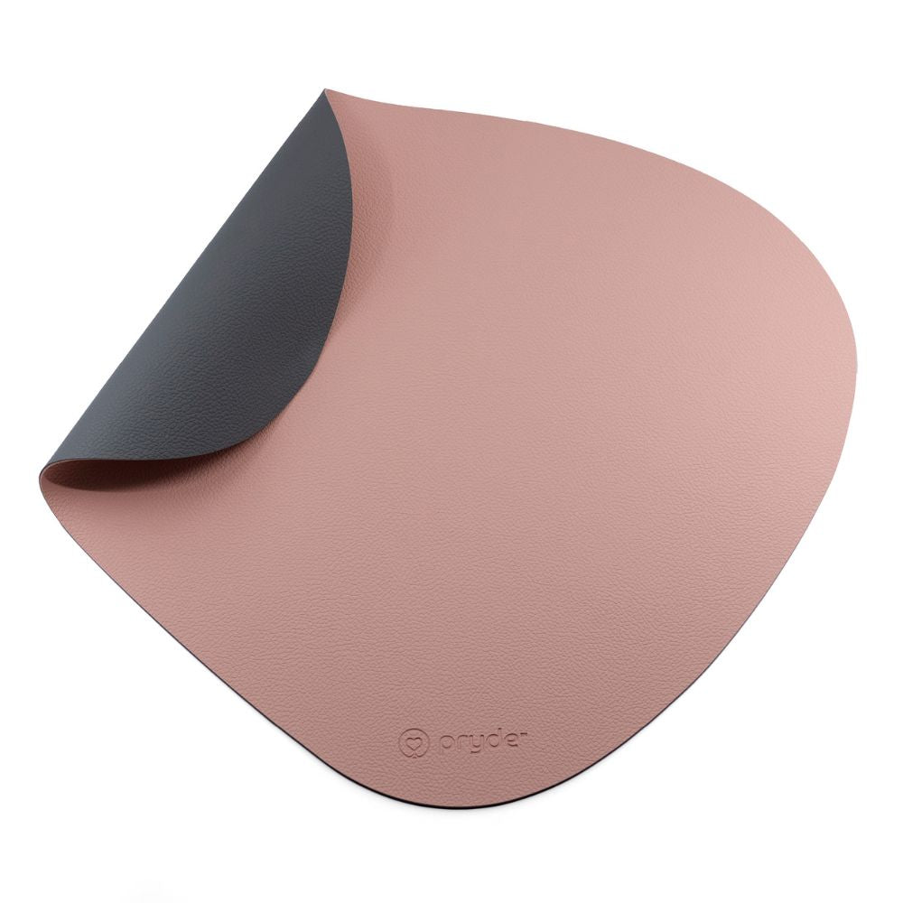 Reversible Cat and Dog Food Mat, Blush-Charcoal