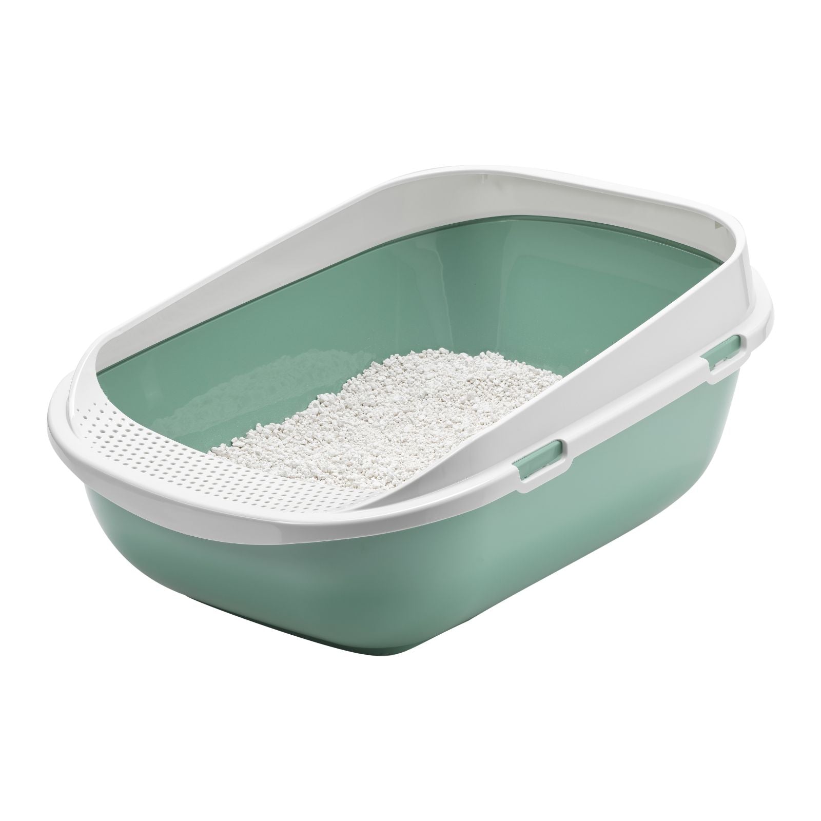 Moderna Mega Step Cat Litter Tray, Soft Green