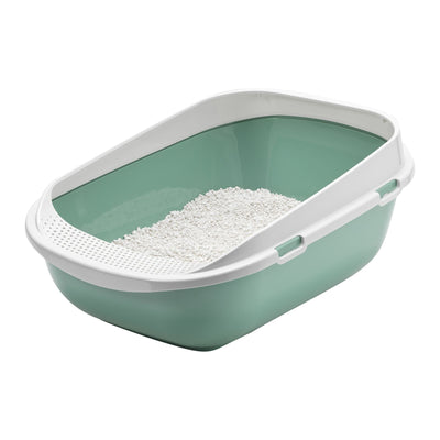 Moderna Mega Step Cat Litter Tray, Soft Green