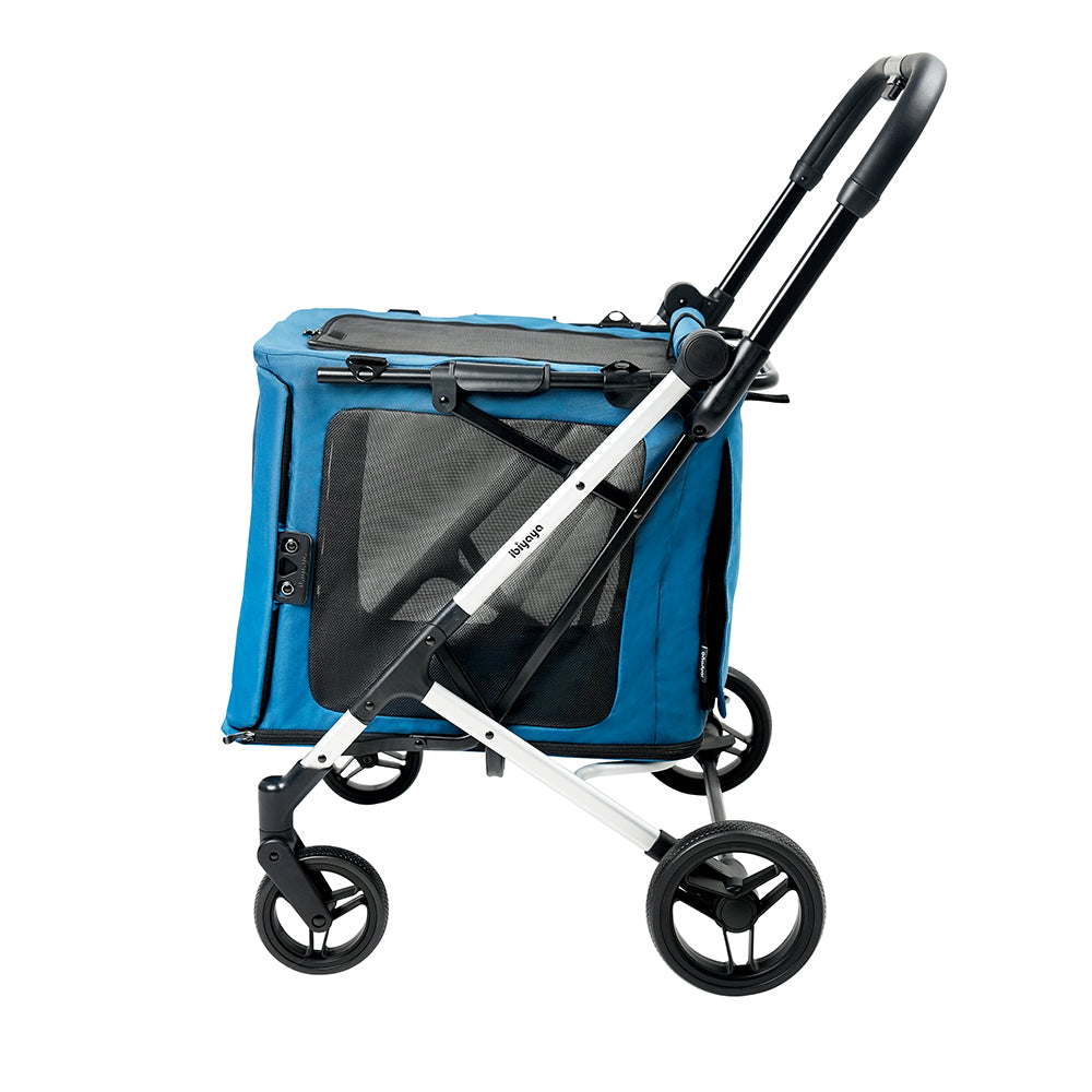 Ibiyaya BigBuddy Pet Stroller and Crate Combo, Crystal Teal