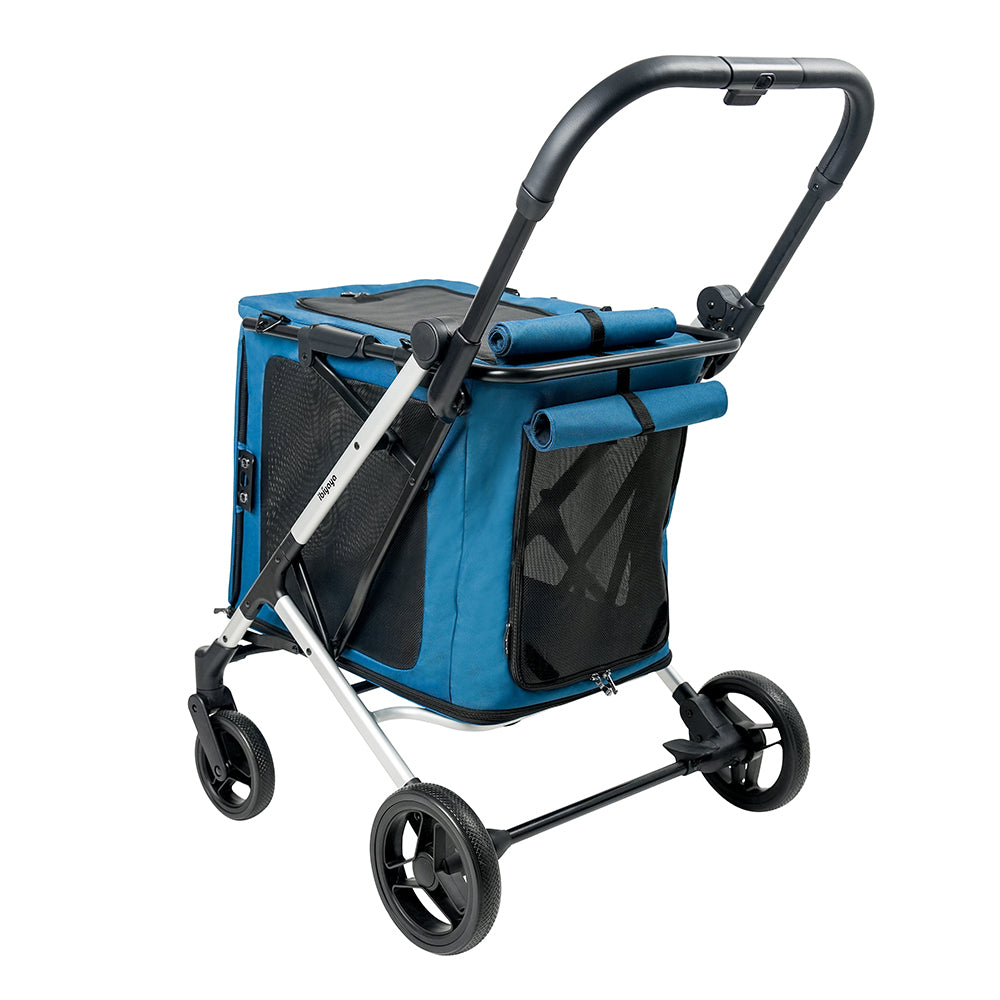 Ibiyaya BigBuddy Pet Stroller and Crate Combo, Crystal Teal