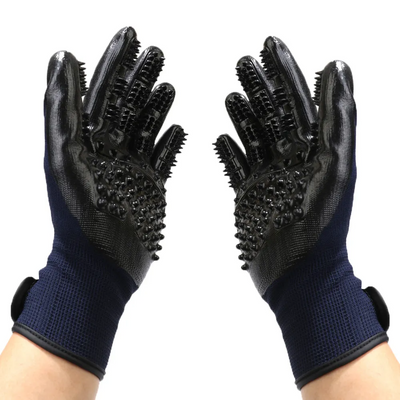 Two Hands Pet Cleaning Grooming Gloves
