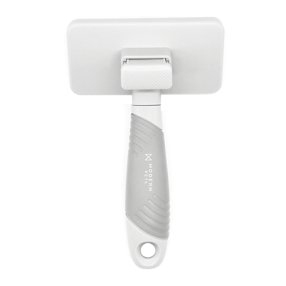 Self-cleaning Deshedding Brush with Soft Plastic Tips