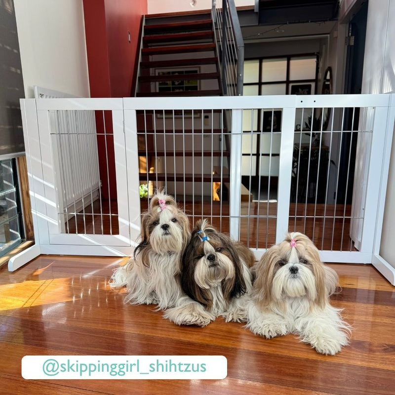 Freestanding Retractable Dog Barrier with Gate