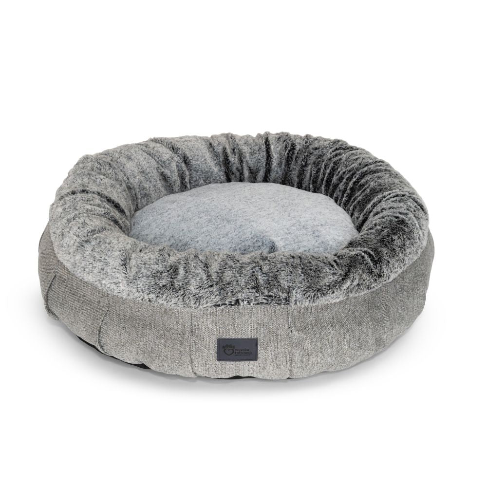 Harley Dog Bed Harlow Grey Artic Faux Fur Modern Pets