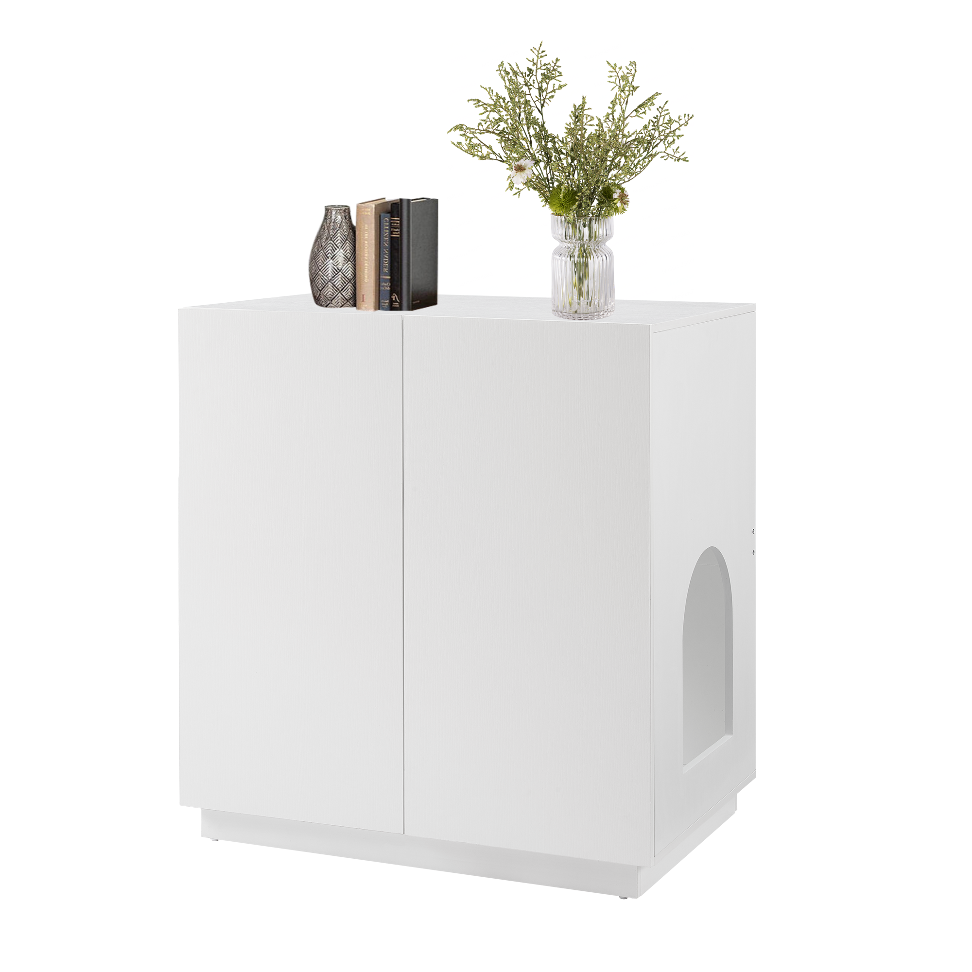 Loft Cat Litter Cabinet, White