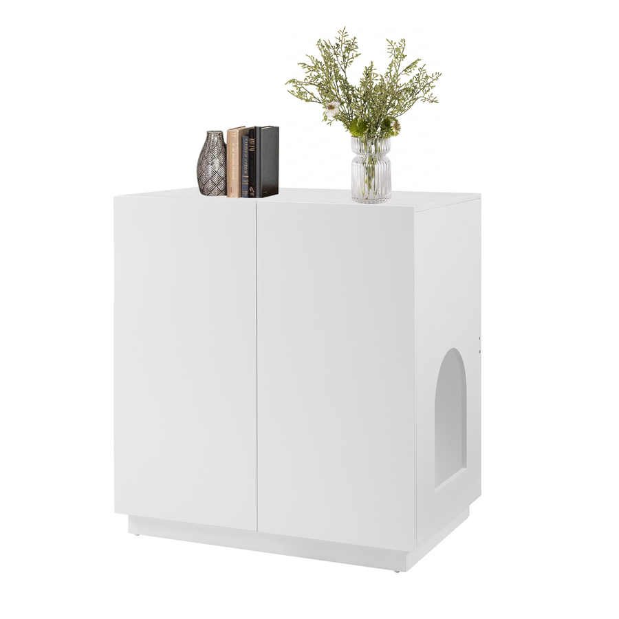 Loft Cat Litter Cabinet, White