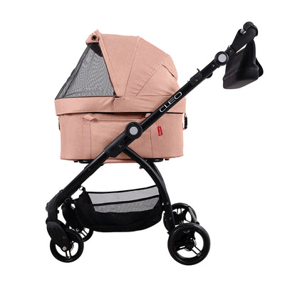Ibiyaya CLEO Pet Stroller & Car Seat Travel System, Coral Pink