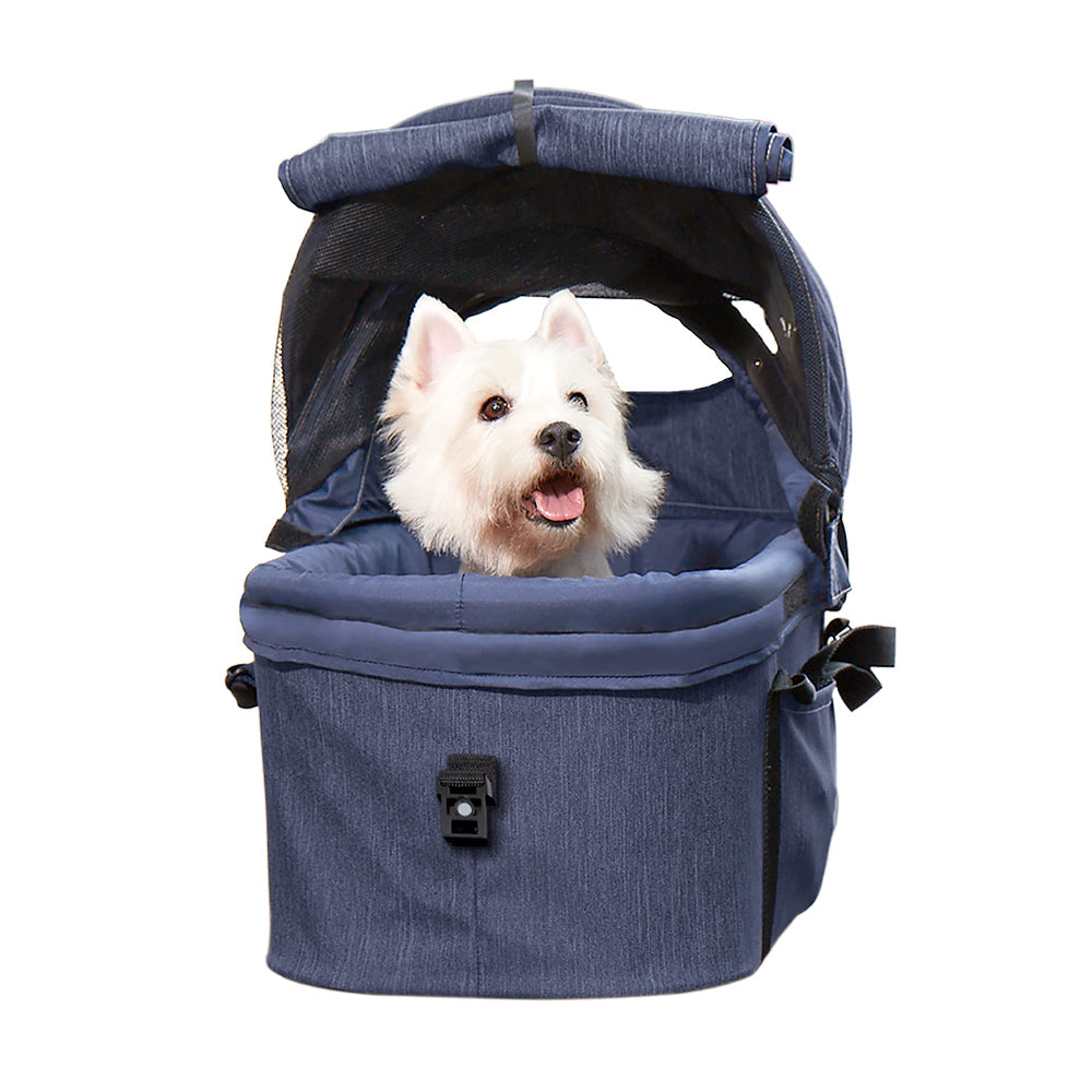Ibiyaya CLEO Pet Stroller & Car Seat Travel System, Blue Jeans Modern