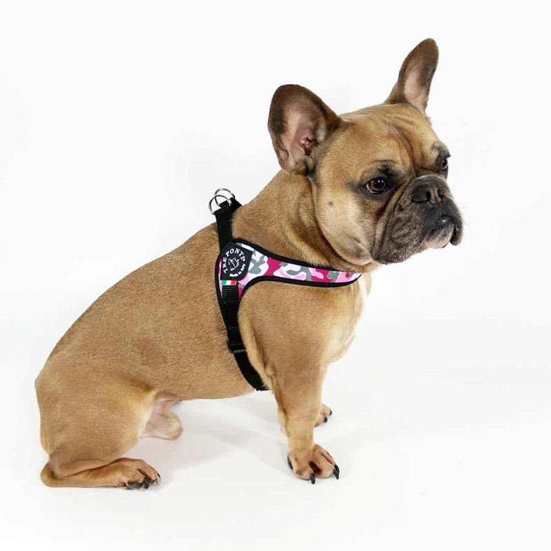 Tre Ponti Adjustable Girth Easy Fit Pet Harness, Camouflage Pink