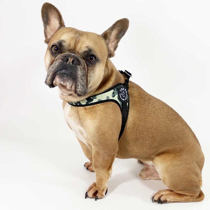 Tre Ponti Adjustable Girth Easy Fit Pet Harness, Camouflage Grey
