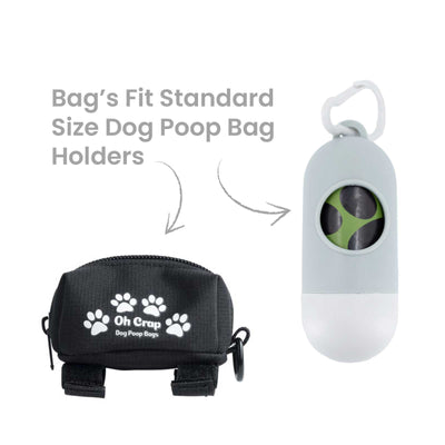 Oh Crap Compostable Dog Poop Bags - 4 Pack (60 Bags)