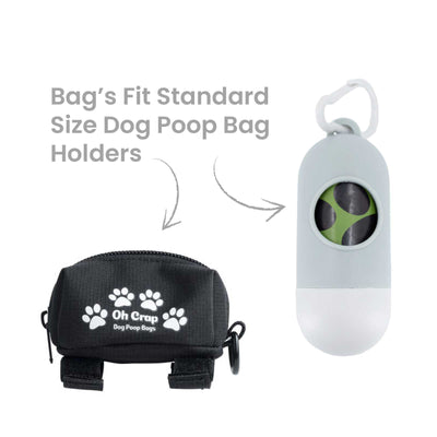 Oh Crap Dog Poop Bags, Non-Plastic & Compostable, 4-Pack (60 Bags)