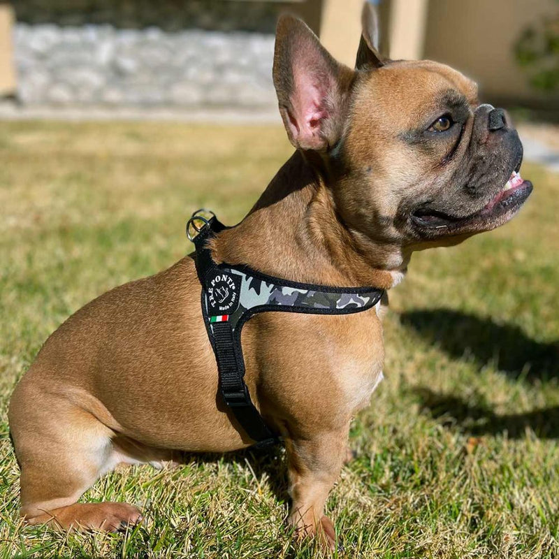 Tre Ponti Adjustable Girth Easy Fit Pet Harness, Camouflage Grey