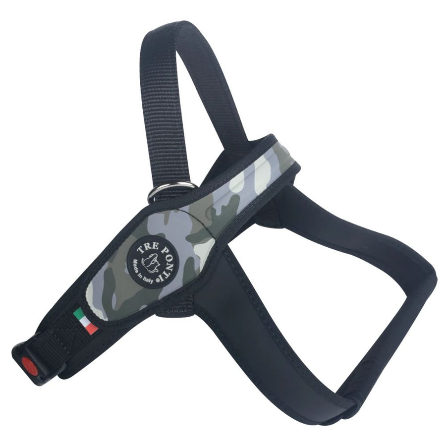 Tre Ponti Primo Adjustable Step In Dog Harness, Camouflage Grey