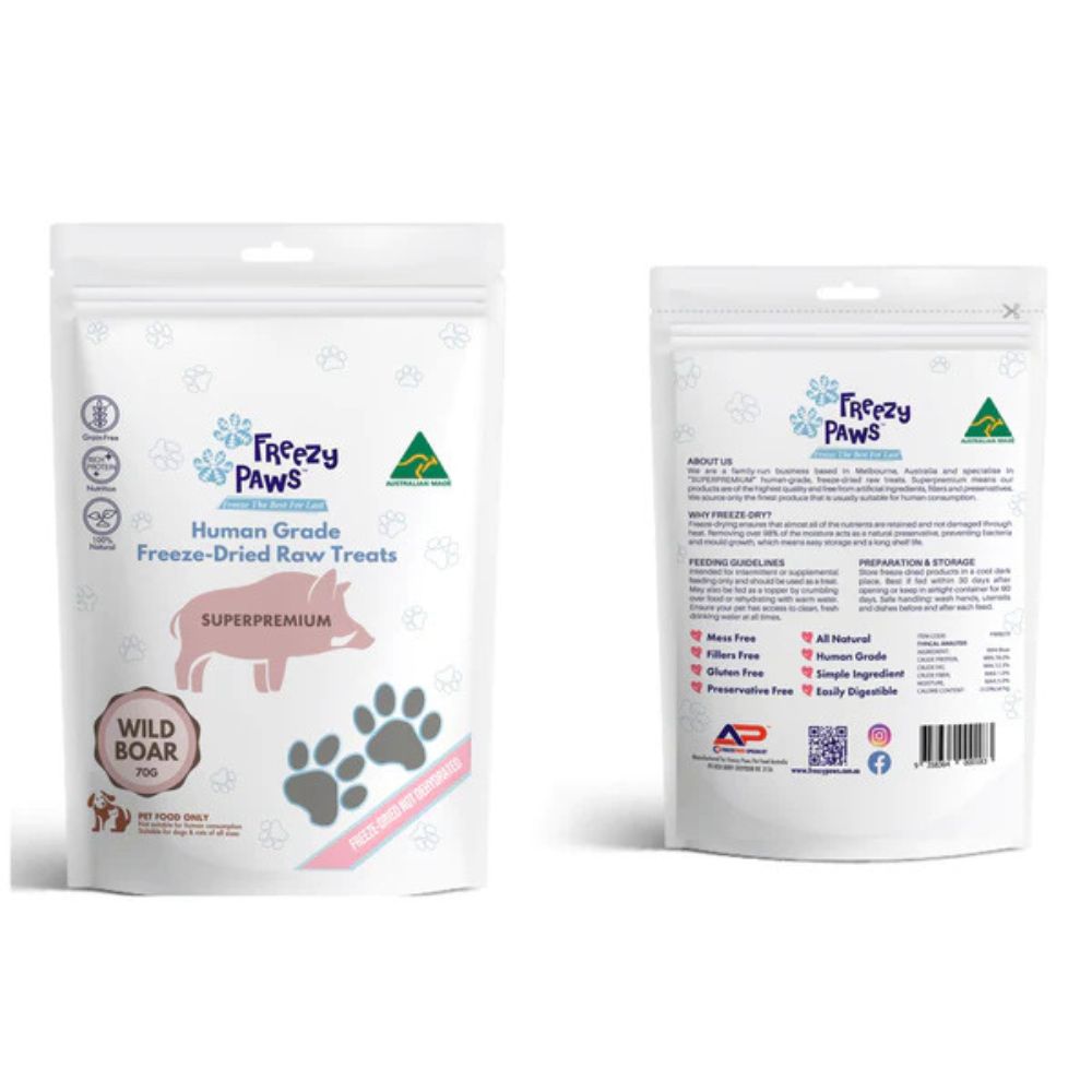 Human Grade Freeze-Dried Pet Treats | Wild Boar