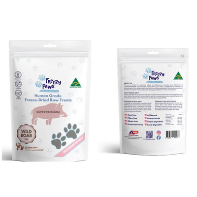 Superpremium Human Grade Freeze-Dried Raw Pet Treats, Wild Boar Meat 70g
