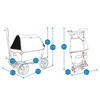 Ibiyaya Noah All-Around Beach Cart Wagon, Sand & Sea