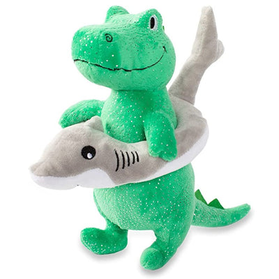Fringe Studio Shark Week T-Rex Plush Squeaker Dog Toy
