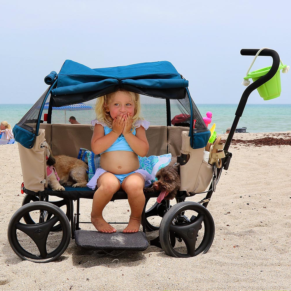 Ibiyaya Noah All-Around Beach Cart Wagon, Pacific Blue - Modern Pets