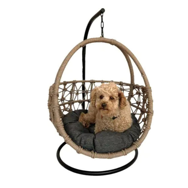 Esmee II Wicker Rope Hanging Pet Bed, Natural Modern Pets