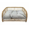 Jacob Outdoor Wicker Rope Elevated Dog Bed, Natural