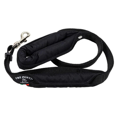 Tre Ponti Double Handled Dog Leash, Black