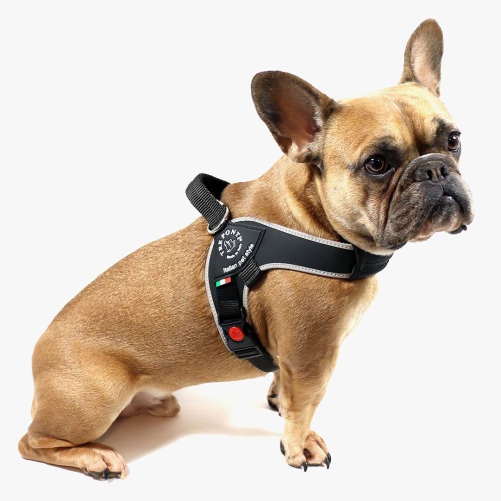 Tre Ponti Brio Adjustable Step In Dog Harness, Black
