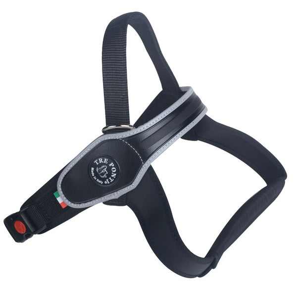 Tre Ponti Primo Adjustable Step In Dog Harness, Black Modern Pets