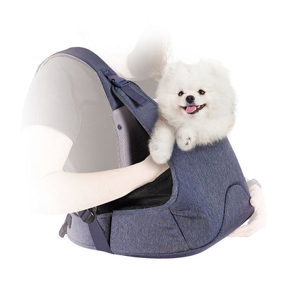 Ibiyaya Hug Pack Dog Sling Carrier, Blue Jeans