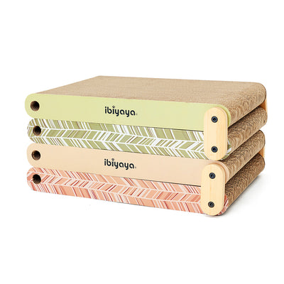 Ibiyaya Fold-Out Cardboard Cat Scratcher, Cinnamon