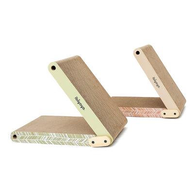 Ibiyaya Fold-Out Cardboard Cat Scratcher, Cinnamon