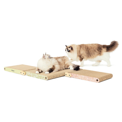 Ibiyaya Fold-Out Cardboard Cat Scratcher, Cinnamon