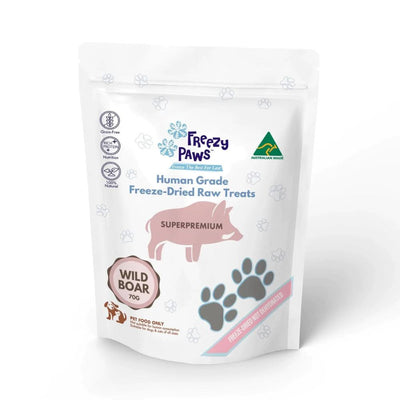 Superpremium Human Grade Freeze-Dried Raw Pet Treats, Wild Boar Meat 70g