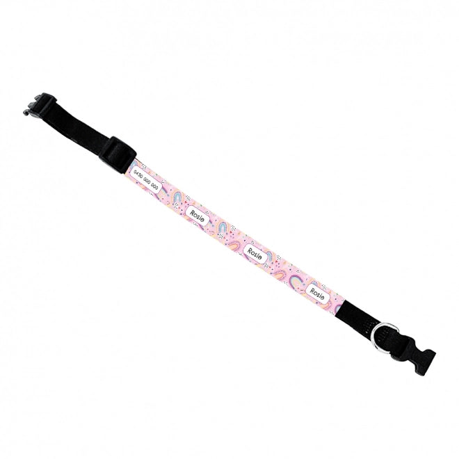 Personalised Dog Collar - Rainbow Dreams
