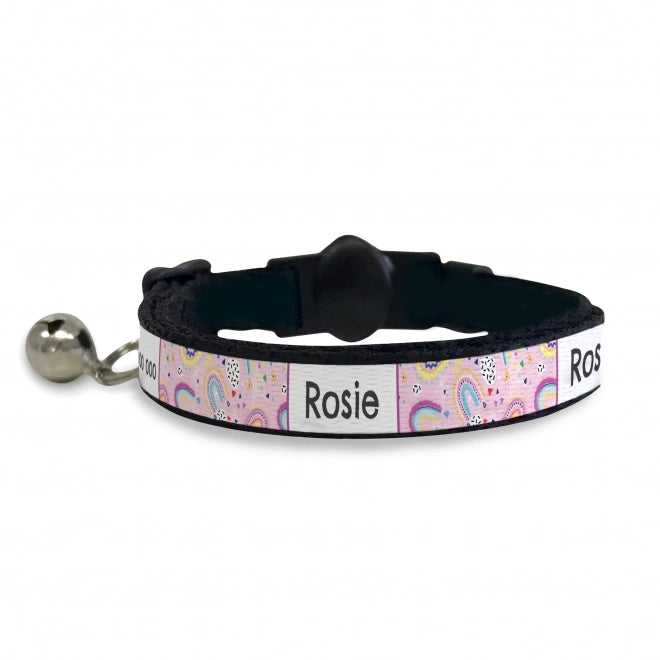 Personalised Cat Collar - Rainbow Dreams