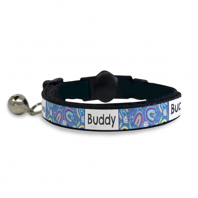 Personalised Cat Collar - Rainbow Dreams