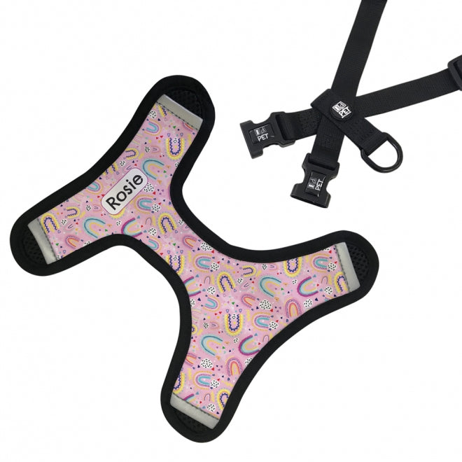 Personalised Pet Harness - Rainbow Dreams