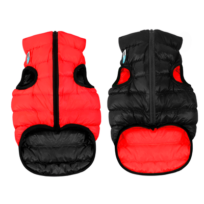 Airy Vest Dog Jacket XS22 / Black/Red Reversible Puffer Dog Jacket Airy Vest
