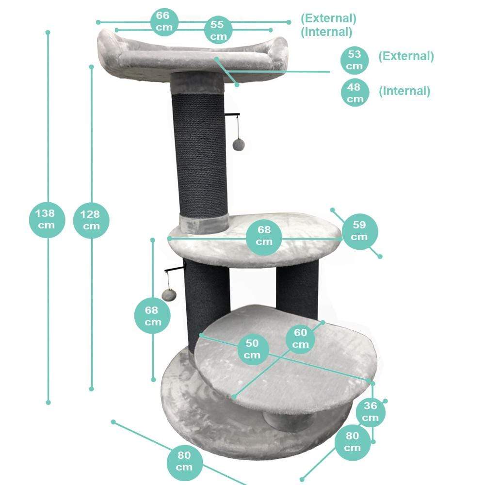 Cattitude Cat Tree Cattitude Extra Large Cat Tree, Grey
