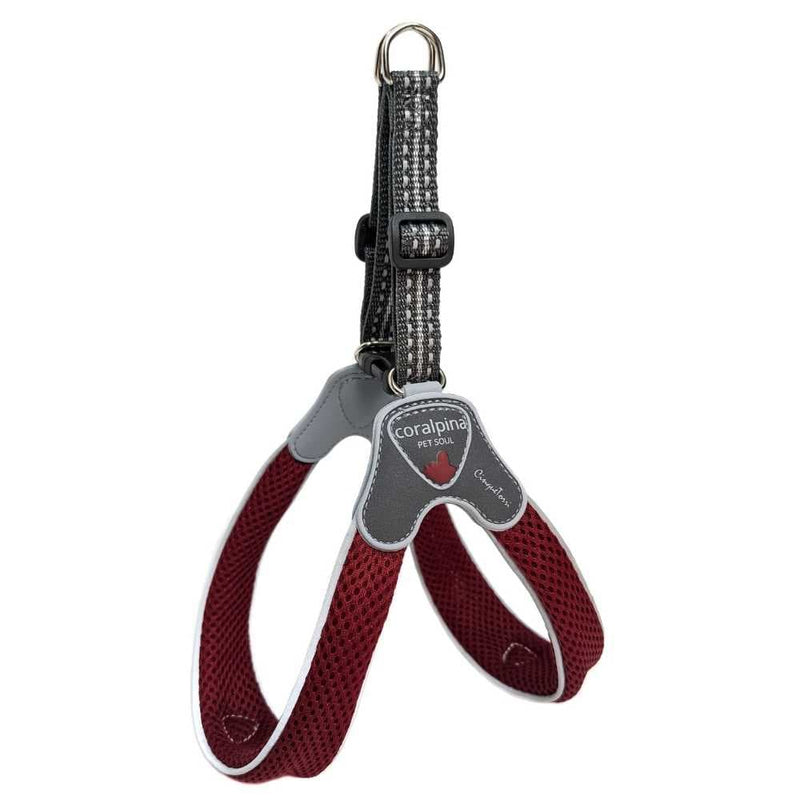 Coralpina Pet Soul Dog Harness Cinquetorri Step-in Dog Harness, Red Wine