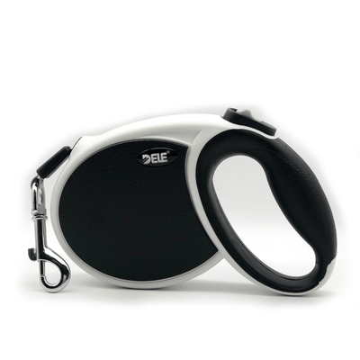 DELE Dog Leash Black Retractable Dog Leash Reflective Tape 5M