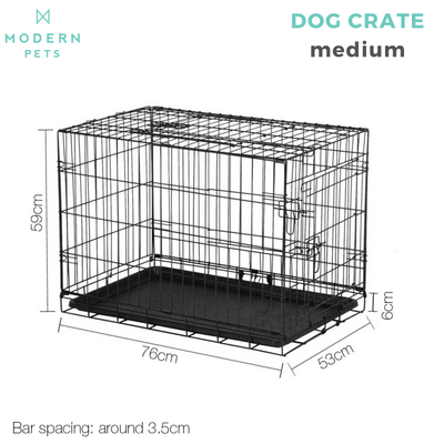 DSZ Containment Foldable Dog Crate, Black Steel Pet Cage