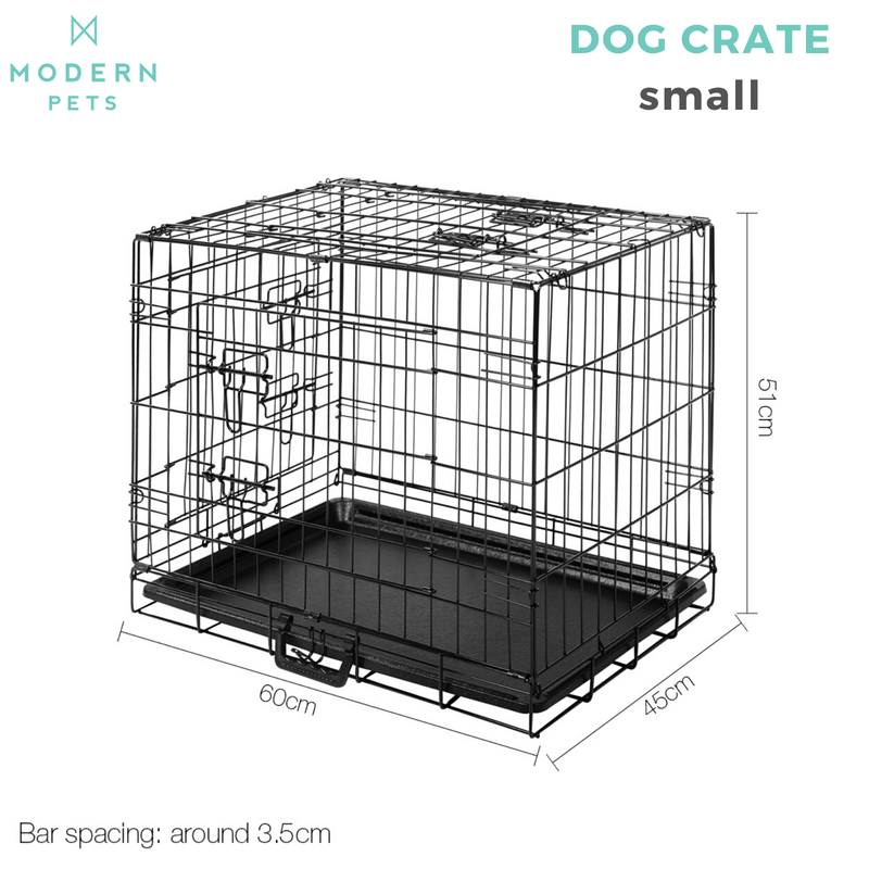 DSZ Containment Foldable Dog Crate, Black Steel Pet Cage