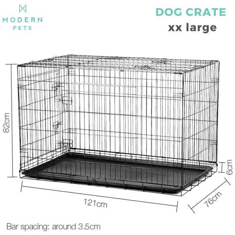 DSZ Containment Foldable Dog Crate, Black Steel Pet Cage
