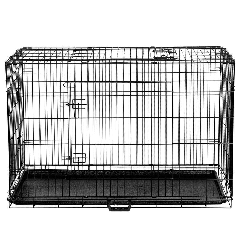 DSZ Containment Foldable Dog Crate, Black Steel Pet Cage