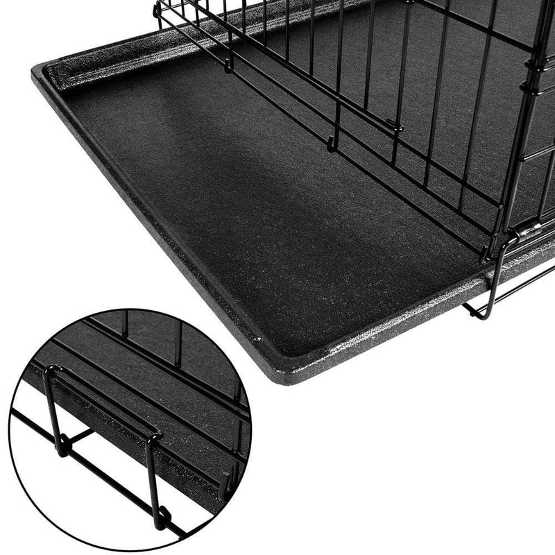 DSZ Containment Foldable Dog Crate, Black Steel Pet Cage