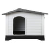 DSZ Dog House Outdoor Dog House, Waterproof Plastic Kennel Large, Grey